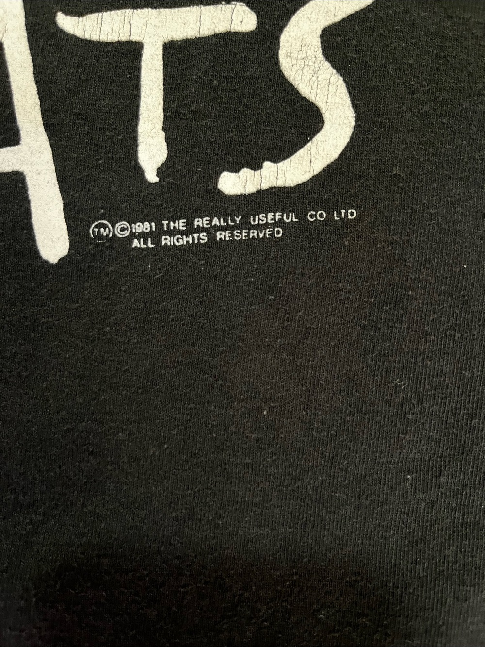 Vintage Cats Musical T Shirt Broadway Theater Cat Eyes Double Sided USA Made - Picture 5 of 10